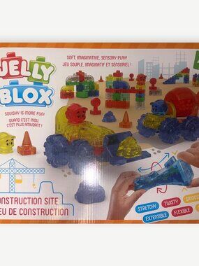 Jelly Blox Construction Site 75 Pc Goliath Squishy Sensory Building Blocks NEW